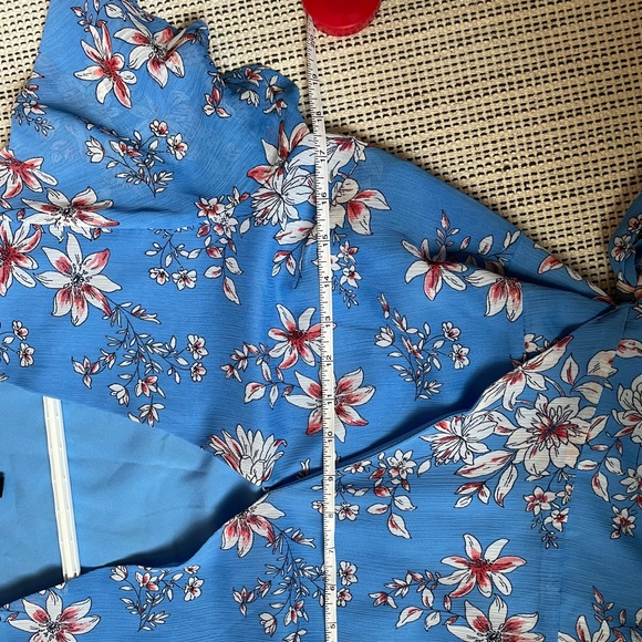 Banana Republic Blue Floral Wrap Dress - Picture 7 of 7